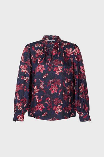 Blouse satinée imprimé grosses fleurs - CECILE - GD - Modalova