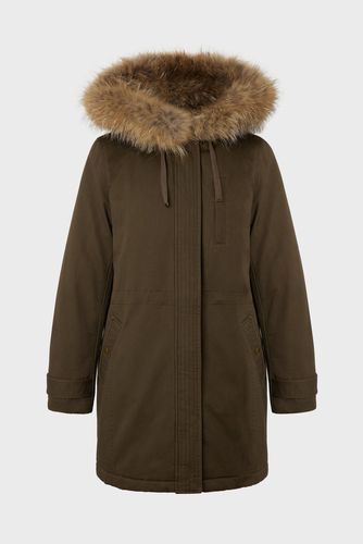 Parka en coton à capuche et fourrure amovible - SAPHORA - GD - Modalova