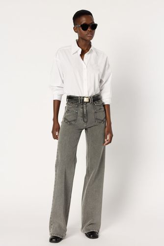 Pantalon droit de tailleur en velours - ELEONIE - Marine - Gerard Darel - Modalova