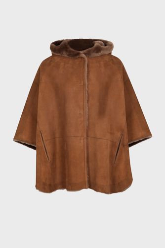 Manteau cape réversible en peau lainée - MADDIE - GD - Modalova