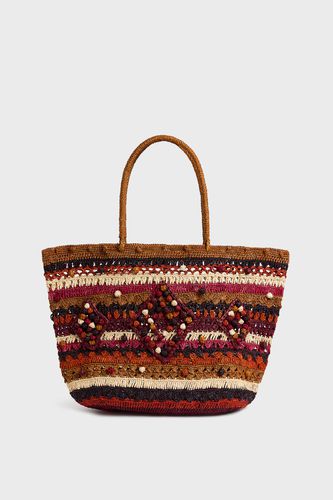 Panier en raphia - ANOUK - Bordeaux - GD - Modalova