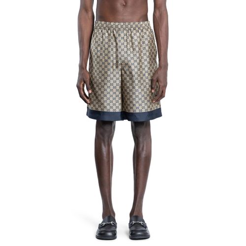 Printed GG Silk Twill Shorts - GUCCI - Modalova