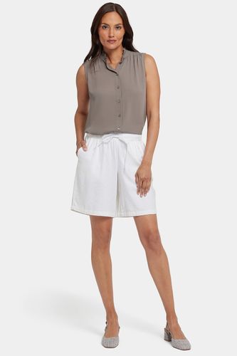 Shorts Bermuda Aérés en Lin Extensible | - Nydj - Modalova