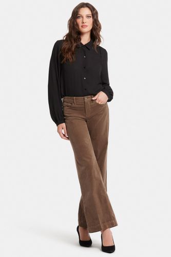 Teresa Wide Leg Pantalon Velours Côtelé Marron | - Nydj - Modalova