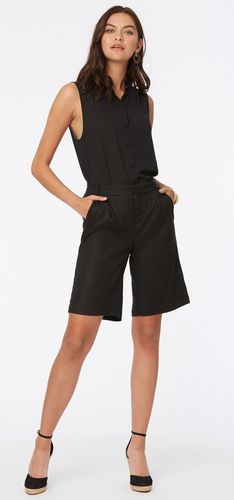Relaxed Bermuda Short Lin Extensible Noir | - Nydj - Modalova