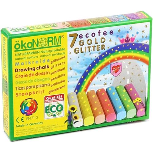 Drawing Chalk, "Ecofee", Golden Glitter 7 Colour Pack - okoNorm - Modalova