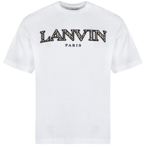 Mens Curb Logo Appliquéd Cotton T-shirt M - Lanvin - Modalova