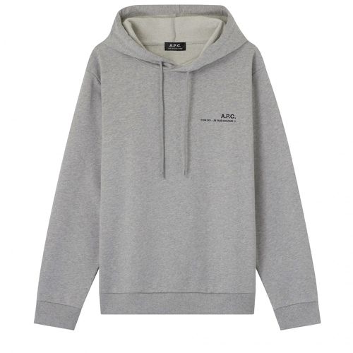 A.p.c Mens Item Logo Hoodie Grey M - A.p.c - Modalova