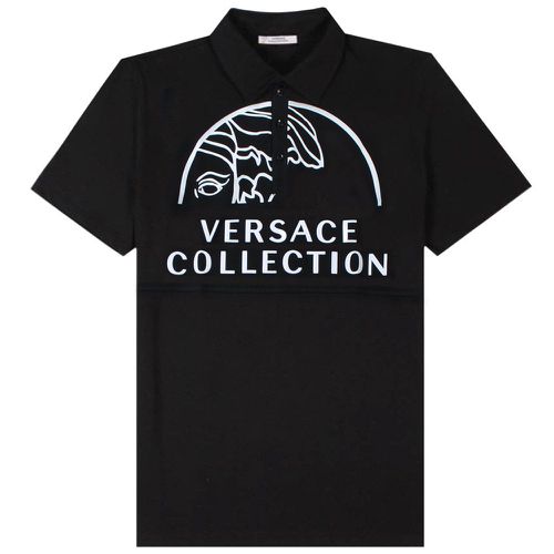 Men's Large Graphic Print Polo Shirt Small - Versace Collection - Modalova