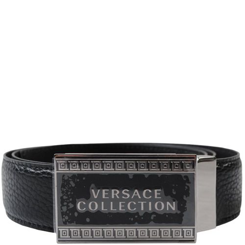 Men's Logo Plaque Belt 34W - Versace Collection - Modalova