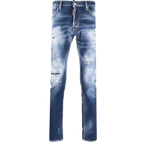 Men's Bleach Wash Mid-rise Skinny Jeans 30W - Dsquared2 - Modalova