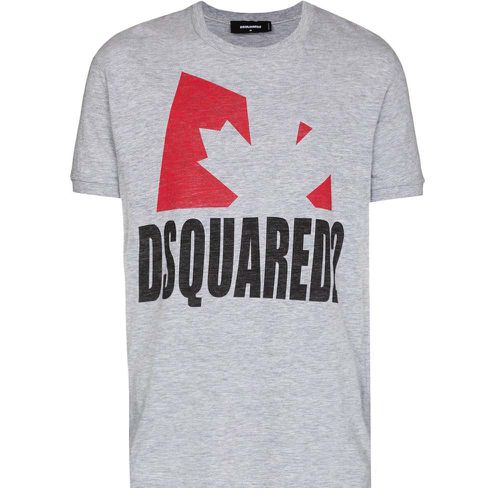 Men's Leaf Print Short Sleeve T-shirt S - Dsquared2 - Modalova