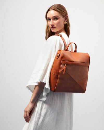 Ofel-1 sac à dos antivol avec imprimé patchwork - Misako - Modalova