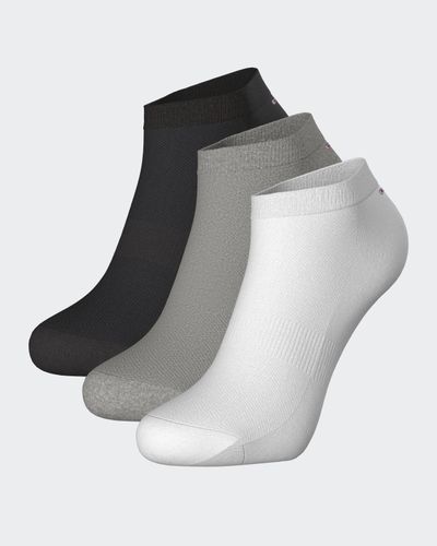 Lot De 3 Paires De Socquettes Grises Blanches Et En Coton Stretch Mélangé - Eden Park - Modalova