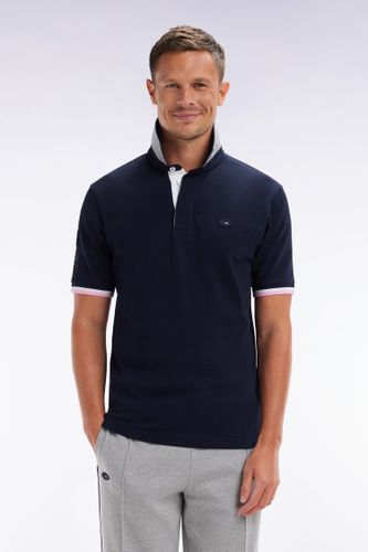 Maillot À Manches Courtes En Coton Marine Et Broderie Dos Coupe Droite - Eden Park - Modalova