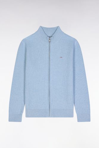 Cardigan Zippé En Coton Ciel Coupe Droite - Eden Park - Modalova