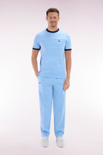 Pantalon Jogging En Coton Interlock Ciel Coupe Droite - Eden Park - Modalova