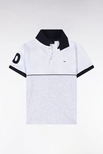 Polo À Manches Courtes Bicolore En Coton Broderie 10 Coupe Droite - Eden Park - Modalova