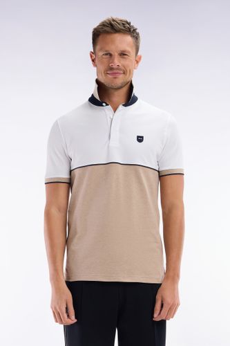 Polo À Manches Courtes En Coton Stretch Bicolore Coupe Ajustée - Eden Park - Modalova