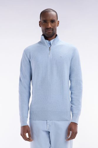 Pull Col Camionneur En Coton Nid D'abeille Ciel Coupe Droite - Eden Park - Modalova