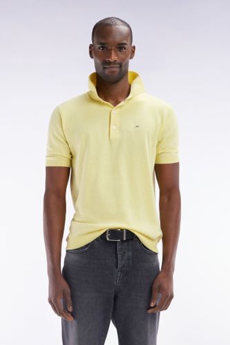 Pull Col Polo En Coton Et Soie Mélangés Ivoire Coupe Droite - Eden Park - Modalova