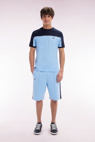 Short De Jogging En Coton Interlock Ciel Coupe Droite - Eden Park - Modalova