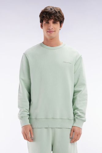 Sweatshirt Surteint À Col Rond En Molleton Coton D'eau Coupe Décontractée - Eden Park - Modalova