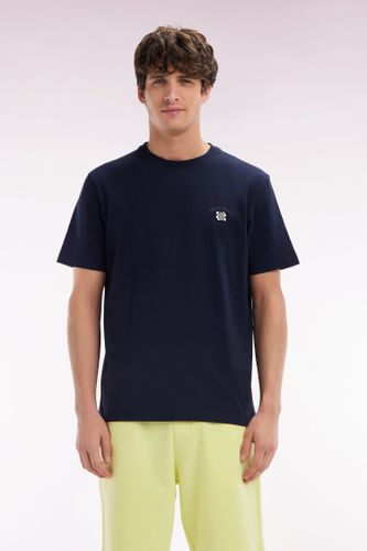 T-shirt En Coton Marine Broderie Multicolore Coupe Décontractée - Eden Park - Modalova
