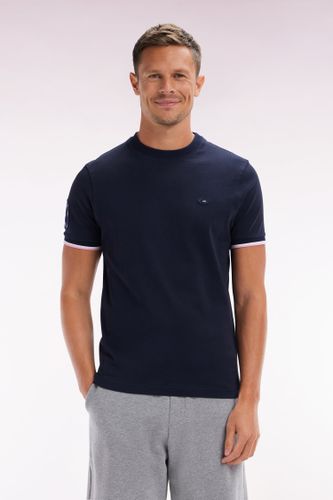 T-shirt Xv De France En Coton Marine Broderie 10 Coupe Droite - Eden Park - Modalova