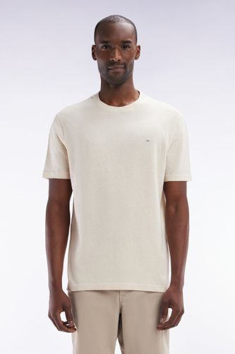 T-shirt En Coton Et Lin Écru Coupe Droite - Eden Park - Modalova