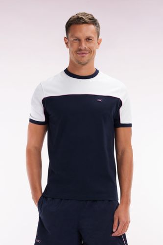 T-shirt En Jersey De Coton Bicolore Marine Coupe Droite - Eden Park - Modalova