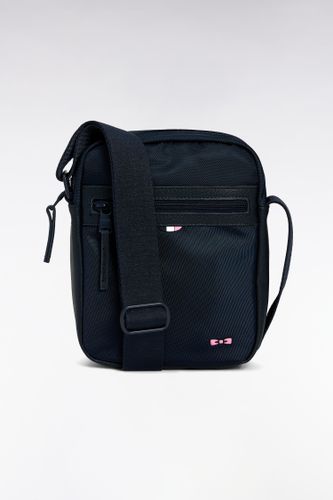 Sac Besace Toile Et Cuir Noir - Eden Park - Modalova