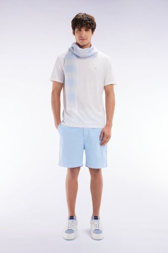 Short À Taille Élastique En Coton Stretch Uni Ciel - Eden Park - Modalova