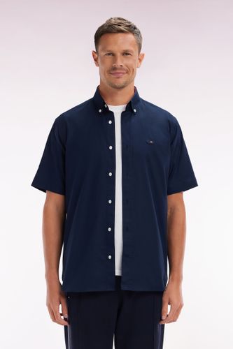 Chemise À Manches Courtes En Coton Marine Broderie Dos Xv De France - Eden Park - Modalova