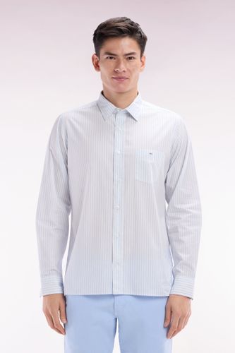 Chemise En Coton À Rayures Ciel Coupe Droite - Eden Park - Modalova