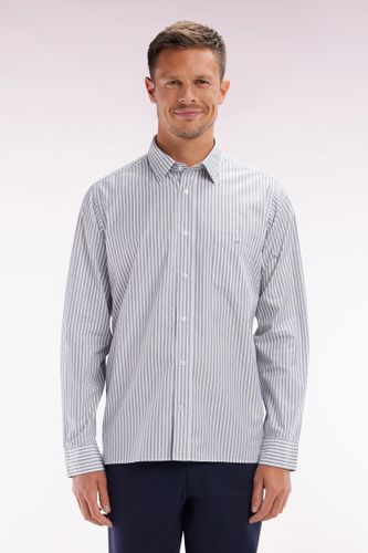 Chemise En Coton À Rayures Foncé Coupe Droite - Eden Park - Modalova