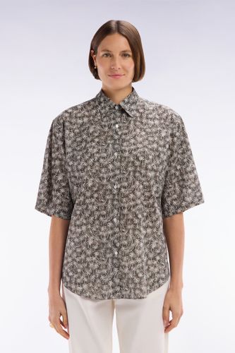 Chemise À Manches Courtes En Coton Imprimé Palmiers Coupe Oversized - Eden Park - Modalova