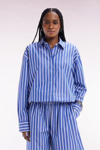 Chemise En Coton À Rayures Blanches Coupe Oversized - Eden Park - Modalova