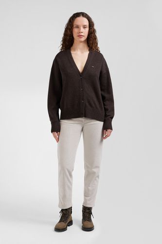 Cardigan en laine et coton marron coupe Relaxed - Eden Park - Modalova