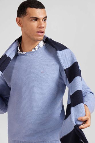 Pull Col Rond Uni En Coton Ciel Coupe Regular - Eden Park - Modalova