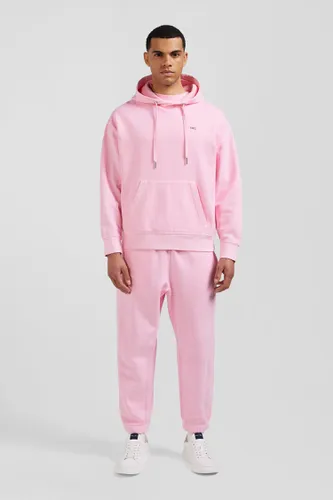 Sweatshirt à capuche unisexe en molleton coton rose surteint coupe Oversized - Eden Park - Modalova