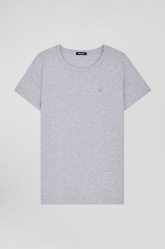 T-shirt manches courtes en coton gris coupe Regular - Eden Park - Modalova