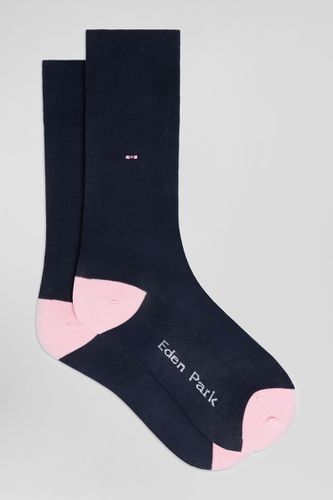 Paire de chaussettes en coton mélangé bleu marine et rose - Eden Park - Modalova