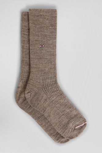 Chaussettes femme en laine alpaga mélangé marron - Eden Park - Modalova