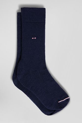 Chaussettes femme en laine alpaga mélangé bleu marine - Eden Park - Modalova