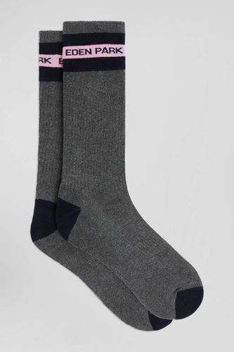 Chaussettes en coton stretch gris anthracite - Eden Park - Modalova