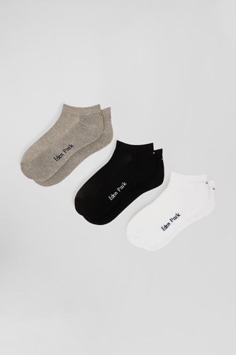 Lot de 3 paires de chaussettes en coton mélangé gris - Eden Park - Modalova