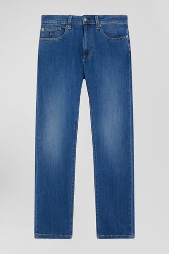 Jean en coton denim stretch brut coupe Regular double délavage stone wash - Eden Park - Modalova