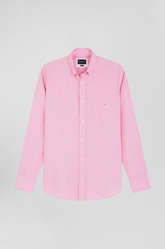 Chemise en popeline de coton rose coupe Regular - Eden Park - Modalova