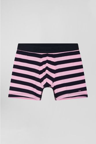 Boxer cerclé en coton stretch rose - Eden Park - Modalova